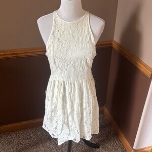 LC Lauren Conrad Cream Lace Dress